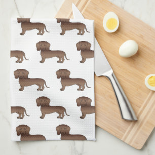 Paño De Cocina Patrón de perro de dibujos animados Dachshund de p