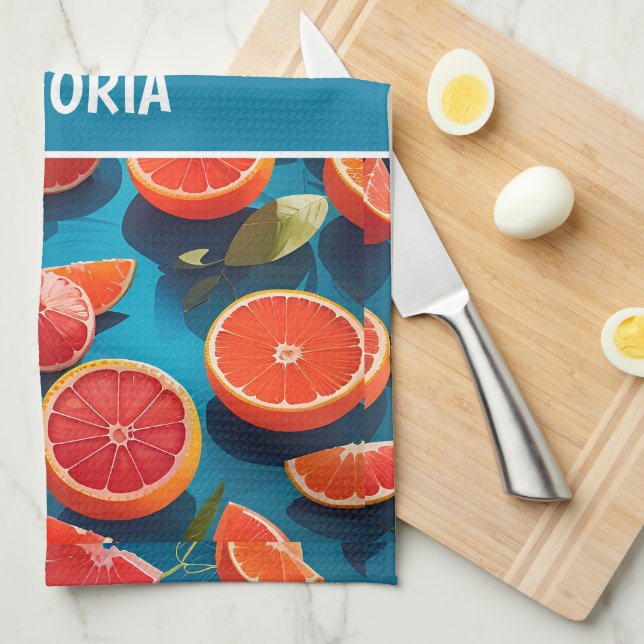 Paño De Cocina Patrón de Personalizado Arcoiris con jugo de pomel (Doblado Cuarto)