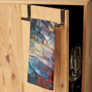 Paño De Cocina Patrón de pintura con textura gruesa