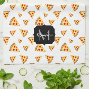 Paño De Cocina Patrón de pizzas Guay y divertidas Patrón Monogram