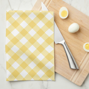 Paño De Cocina Patrón de plástico amarillo de Gingham
