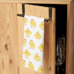 Paño De Cocina Patrón de pollo de color de agua suave<br><div class="desc">Ladrillos infantiles adorables en diferentes poses en patrón repetido.</div>