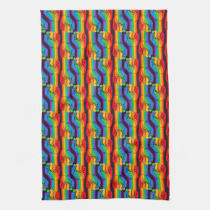 Paño De Cocina Patrón de puño arco iris