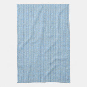 Paño De Cocina Patrón de punto Jersey a rayas en azul bebé