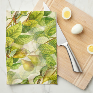 Paño De Cocina Patrón de ramas y peras del árbol de peras 