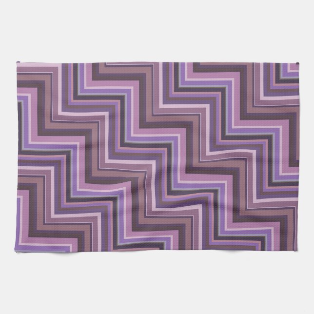 Paño De Cocina Patrón de rayas de malva (Horizontal)