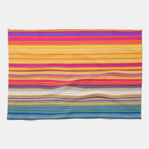 Paño De Cocina Patrón de rayas multicolor