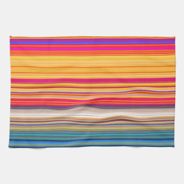 Paño De Cocina Patrón de rayas multicolor (Horizontal)