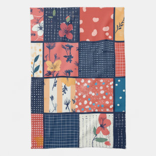 Paño De Cocina Patrón de retracción floral vintage (2)