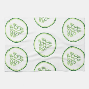 Paño De Cocina Patrón de rodajas de pepino