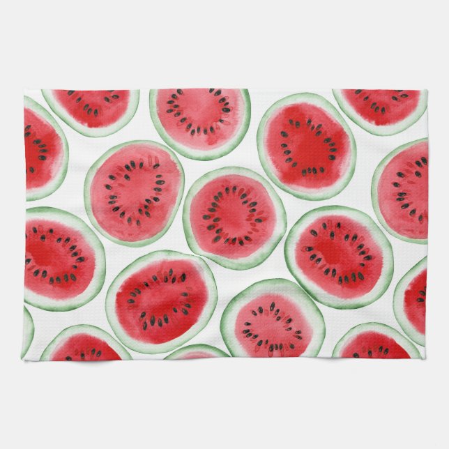 Paño De Cocina Patrón de rodajas de sandía (Horizontal)