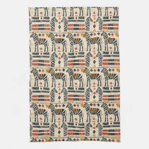 Paño De Cocina Patrón de safari tribal cebra boho