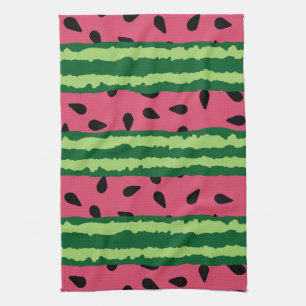 Paño De Cocina Patrón de sandía cúpula rosa y verde