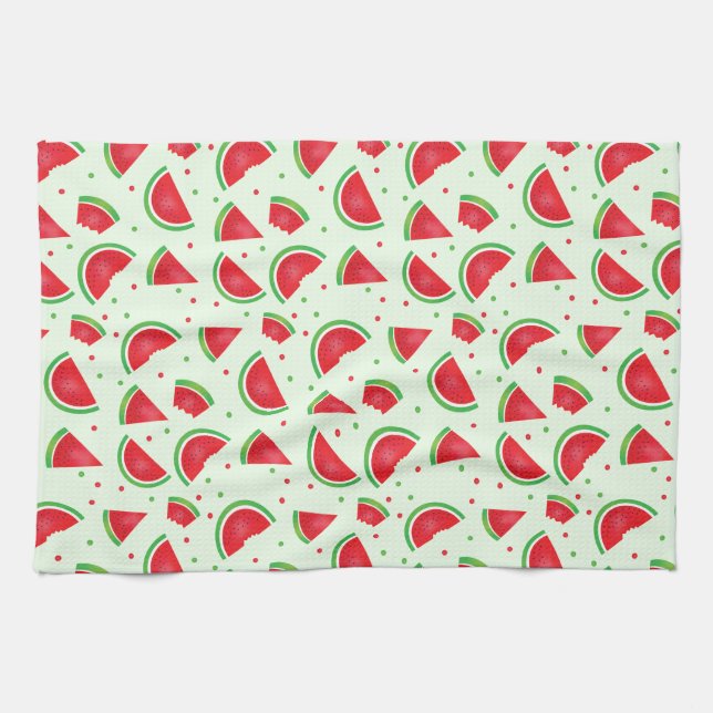 Paño De Cocina Patrón de sandía Fun de verano Melón Fruta (Horizontal)