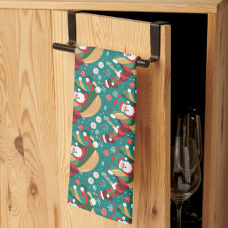Paño De Cocina Patrón de Santa en Navidades