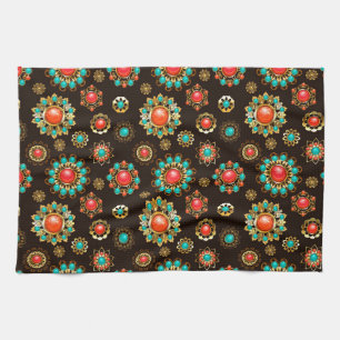 Paño De Cocina Patrón de Seamless Brooches Étnicos