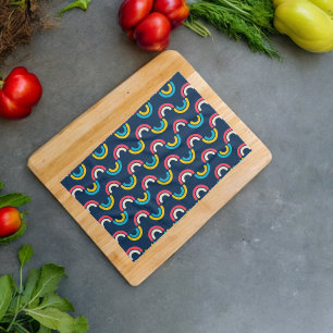 Paño De Cocina Patrón de semicírculo multicolor