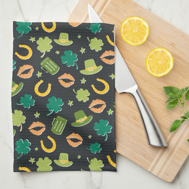 Paño De Cocina Patrón de Shamrock del Día de San Patricio (Subido por el creador)