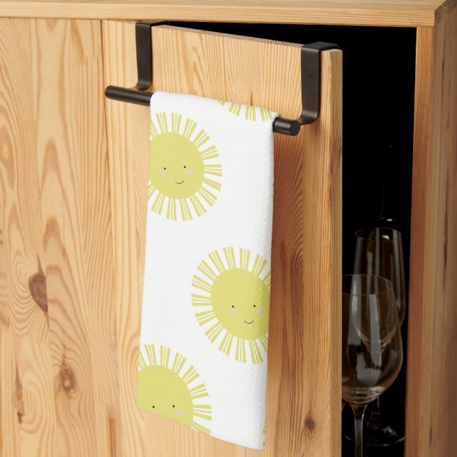 Paño De Cocina Patrón de sol boho (Pliegue de tercios)