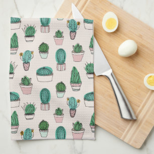 Paño De Cocina Patrón de suculentas de cactus