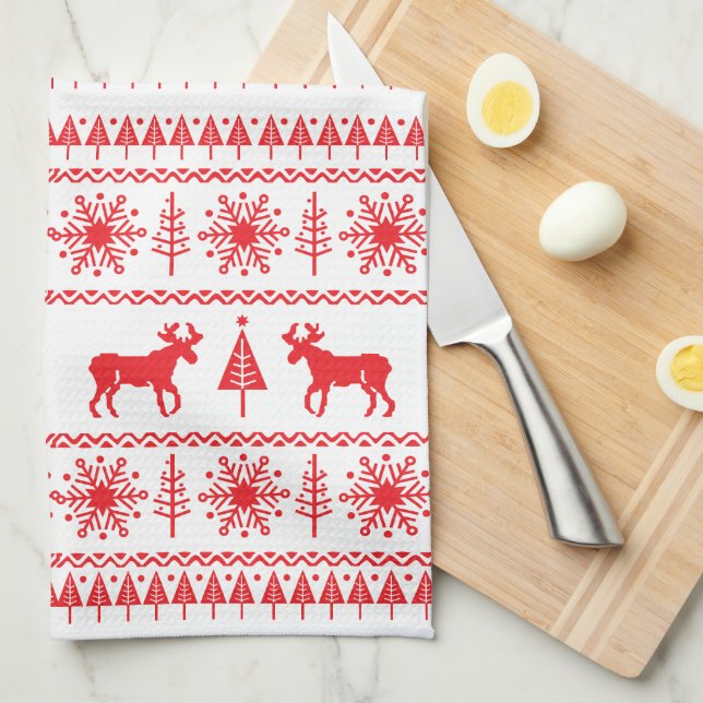 Paño De Cocina Patrón de suéter de Navidades festivos (Doblado Cuarto)