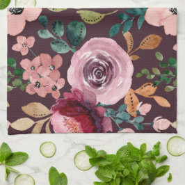 Paño De Cocina Patrón de superficie floral-Moda Color de agua col