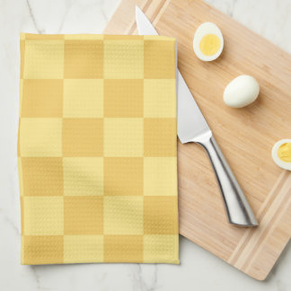 Paño De Cocina Patrón de tablero de ajedrez amarillo
