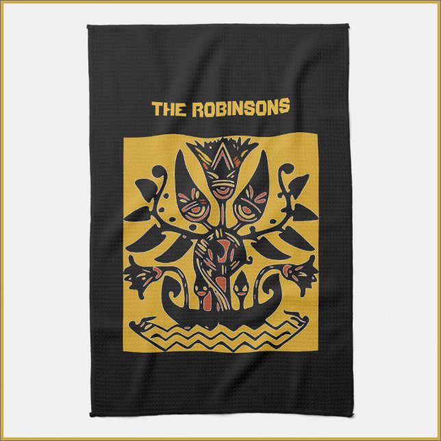 Paño De Cocina Patrón de tatuaje étnico tribal (Subido por el creador)