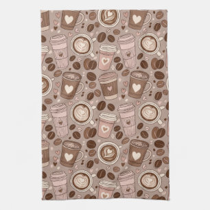 Paño De Cocina Patrón de taza de café acogedor (6)