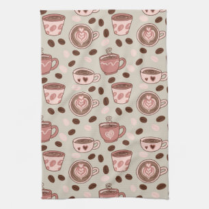 Paño De Cocina Patrón de taza de café acogedor (9)