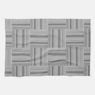 Paño De Cocina Patrón de tejido de rayas grises