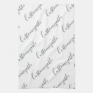 Paño De Cocina Patrón de texto de escritura moderna editable Ne