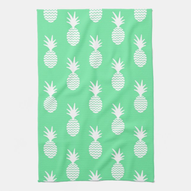 Paño De Cocina Patrón de tinta de piña (Vertical)