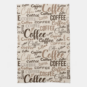 Paño De Cocina Patrón de tipografía de café vintage (4)