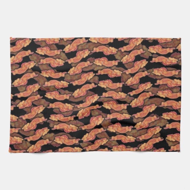Paño De Cocina Patrón de tocino (Horizontal)