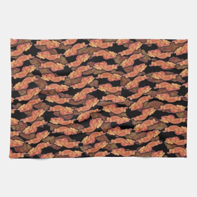 Paño De Cocina Patrón de tocino (Horizontal)