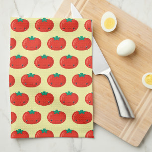 Paño De Cocina Patrón de tomate Kawaii lindo