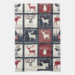 Paño De Cocina Patrón de trazo de puntas rusticas   Nórdico