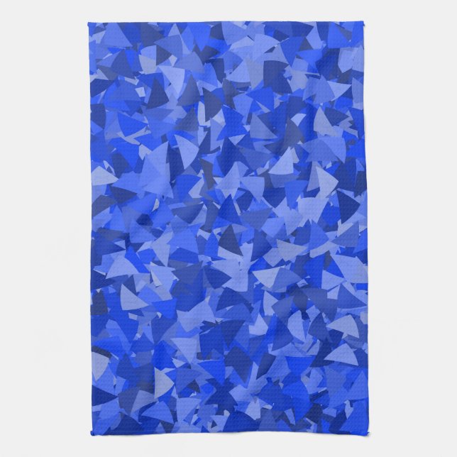 Paño De Cocina Patrón de triángulo azul (Vertical)