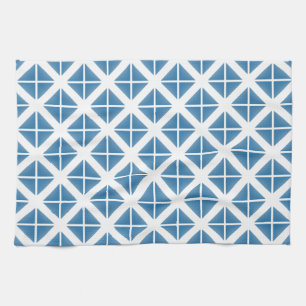 Paño De Cocina Patrón de triángulo de moda azul