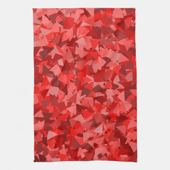 Paño De Cocina Patrón de triángulo rojo (Vertical)