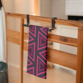 Paño De Cocina Patrón de triángulos rosados