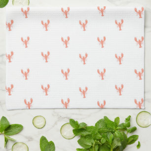 Paño De Cocina Patrón de vestíbulo rojo pequeño minimalista