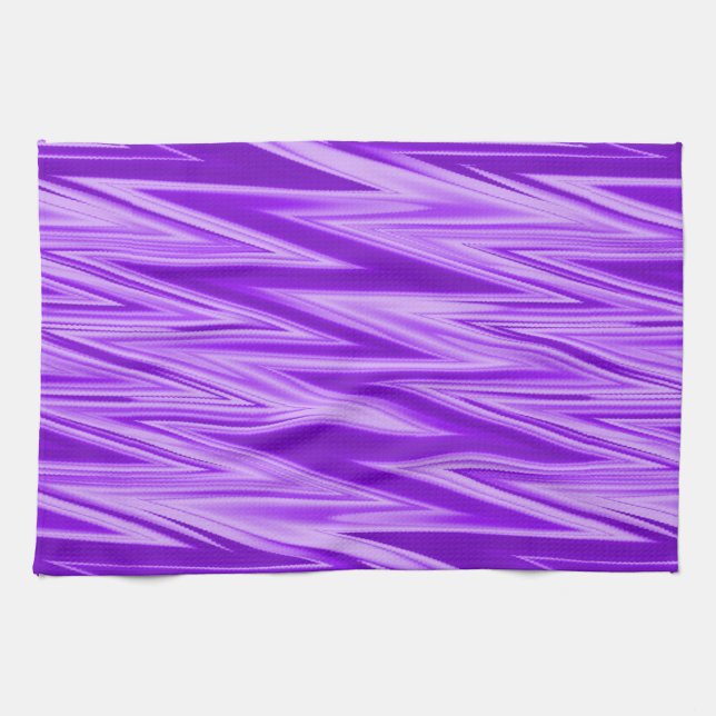 Paño De Cocina Patrón de zigzag de tonos de púrpura (Horizontal)