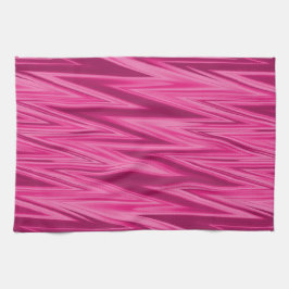 Paño De Cocina Patrón de zigzag de tonos de rosa