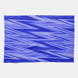 Paño De Cocina Patrón de zigzag en tonos de azul