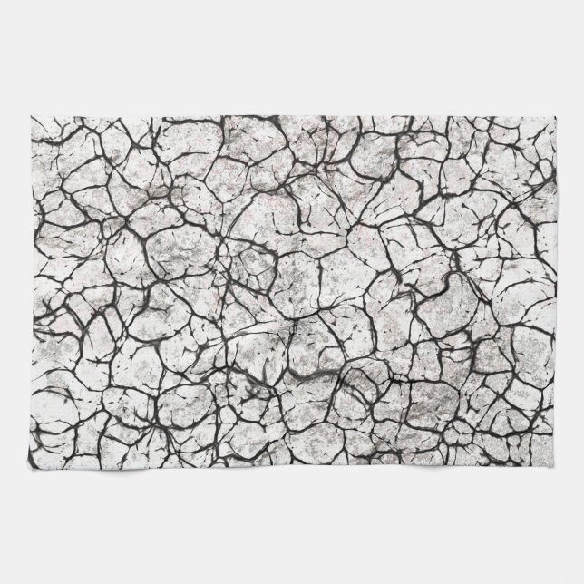 Paño De Cocina Patrón Digital de Mármol Agrietado (Horizontal)