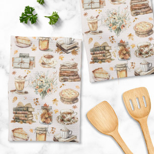 Paño De Cocina Patrón Estético Esencial Favorito de Otoño