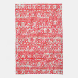 Paño De Cocina patrón étnico de elefante boho