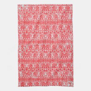 Paño De Cocina patrón étnico de elefante boho